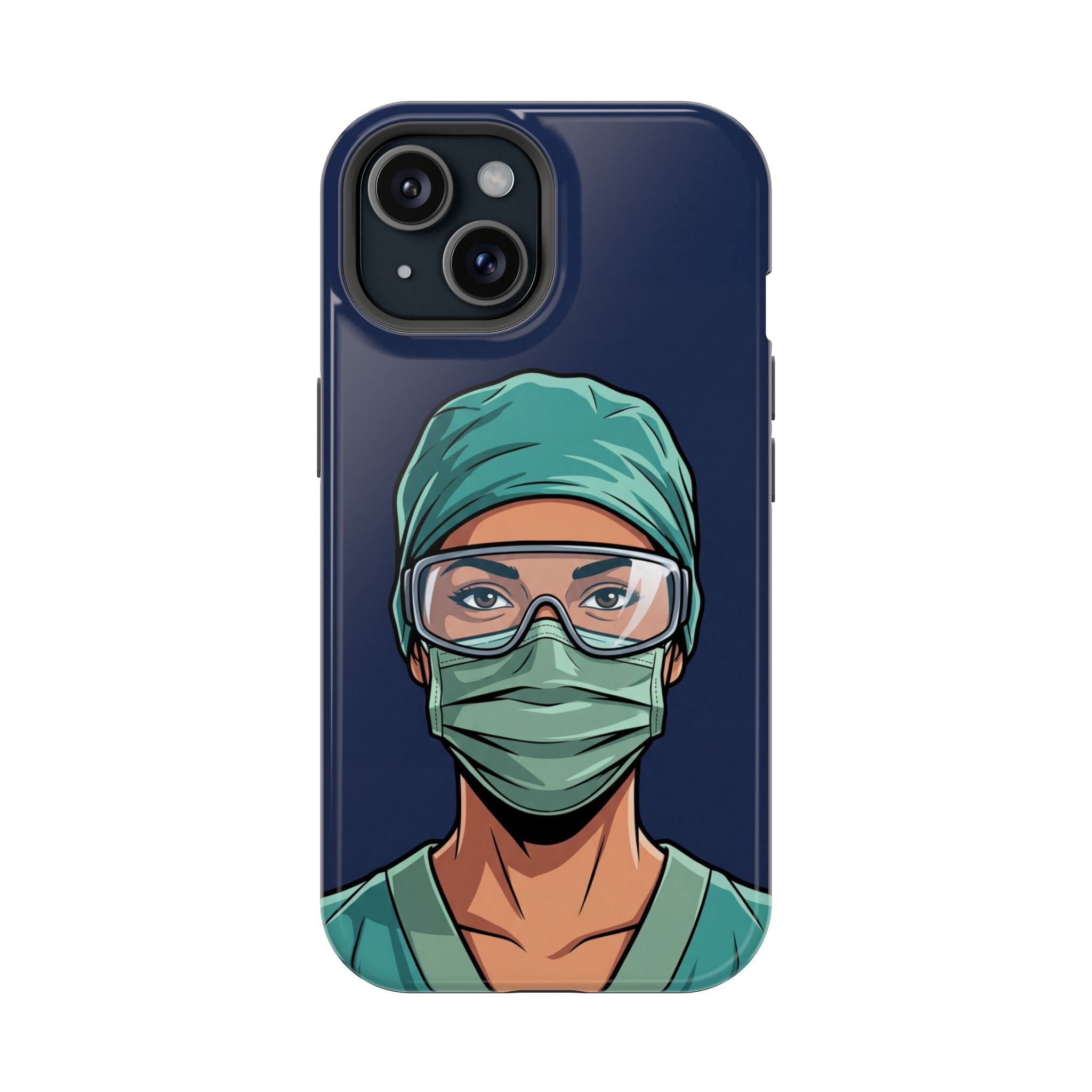 Bold Nurse Portrait Phone Case — Magnetic Wireless Charging Cover