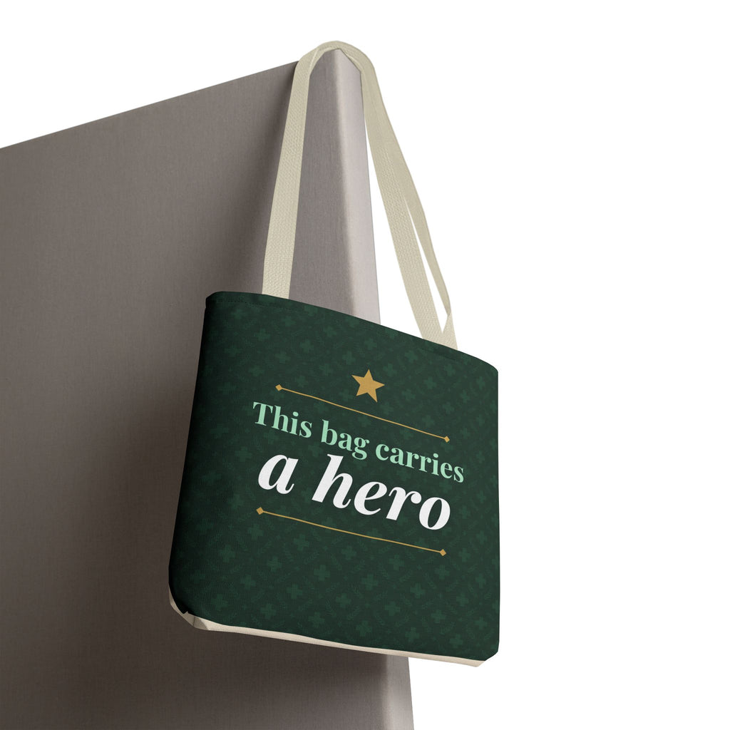 This Bag Carries a Hero Tote | Nurse Gift Tote Bag | Essential Worker Appreciation Gift | Premium Polyester Carry-All