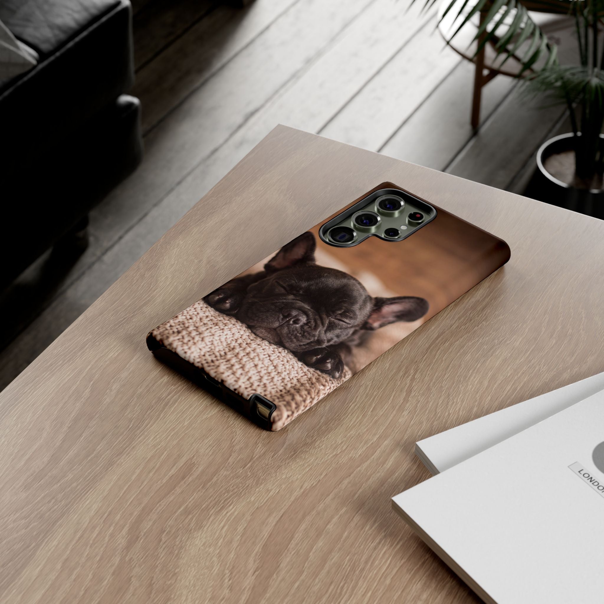 Sleeping French Bulldog Phone Case | Cozy Frenchie Resting on Blanket | iPhone & Samsung