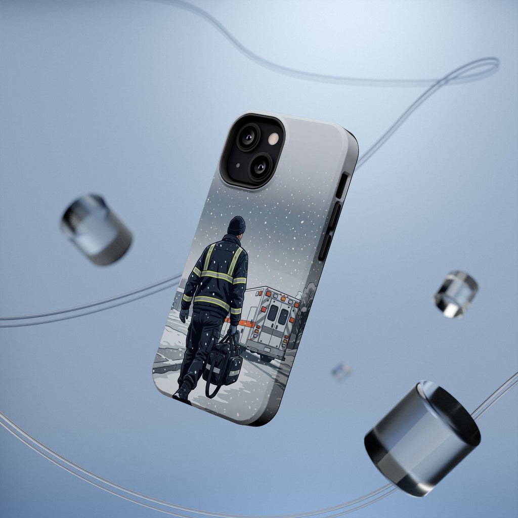 Bold Paramedic/EMT Portrait Phone Case — Magnetic Wireless Charging Cover