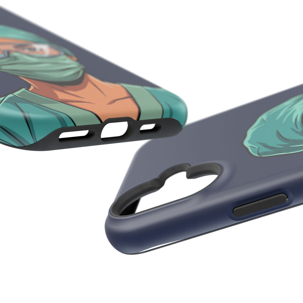 Bold Nurse Portrait Phone Case — Magnetic Wireless Charging Cover