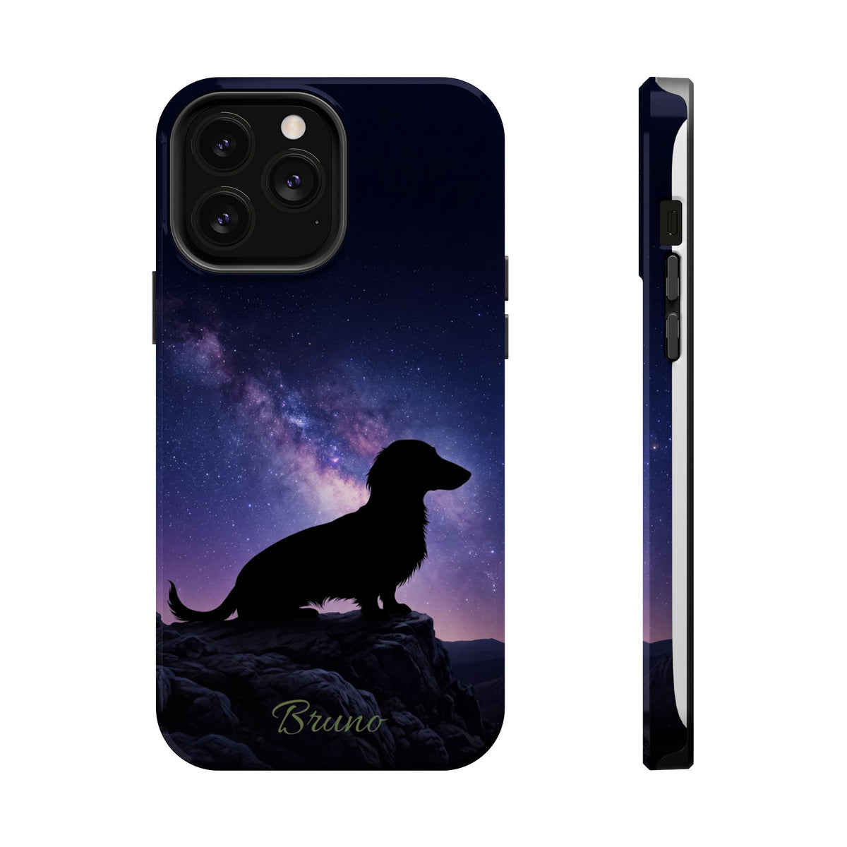 Personalized Dachshund Starry Night Phone Case — Wireless Charging Cover