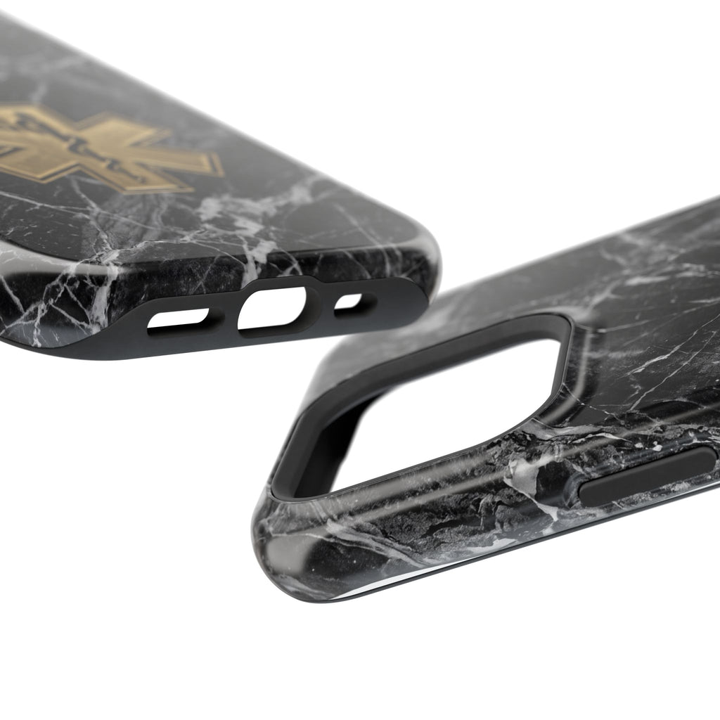 Paramedic/EMT Marble Phone Case — Magnetic Wireless Charging Cover