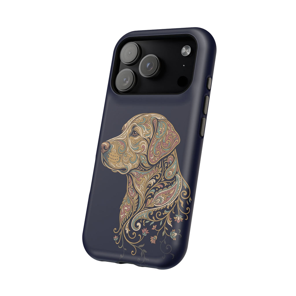 Paisley Labrador Phone Case — Tough Magnetic Case with Wireless Charging