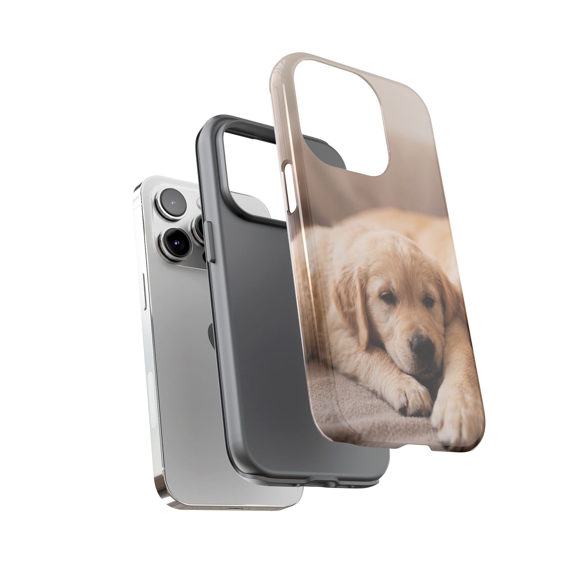 Sleepy Golden Retriever Puppy Phone Case | Cozy Cuddly Puppy Portrait | Samsung & iPhone