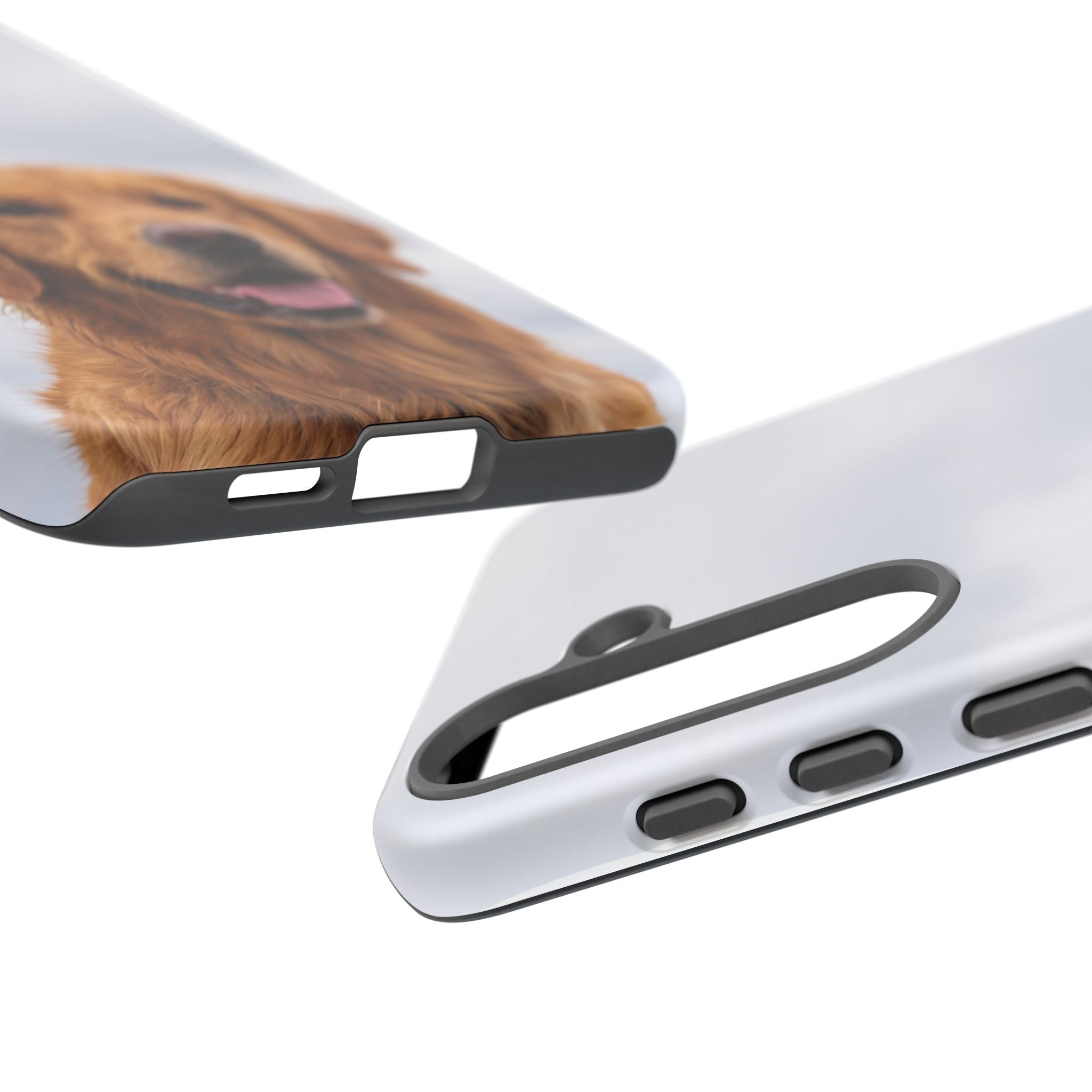 Golden Retriever Portrait Phone Case | Happy Dog Photo on Soft Sky Background | Samsung & iPhone