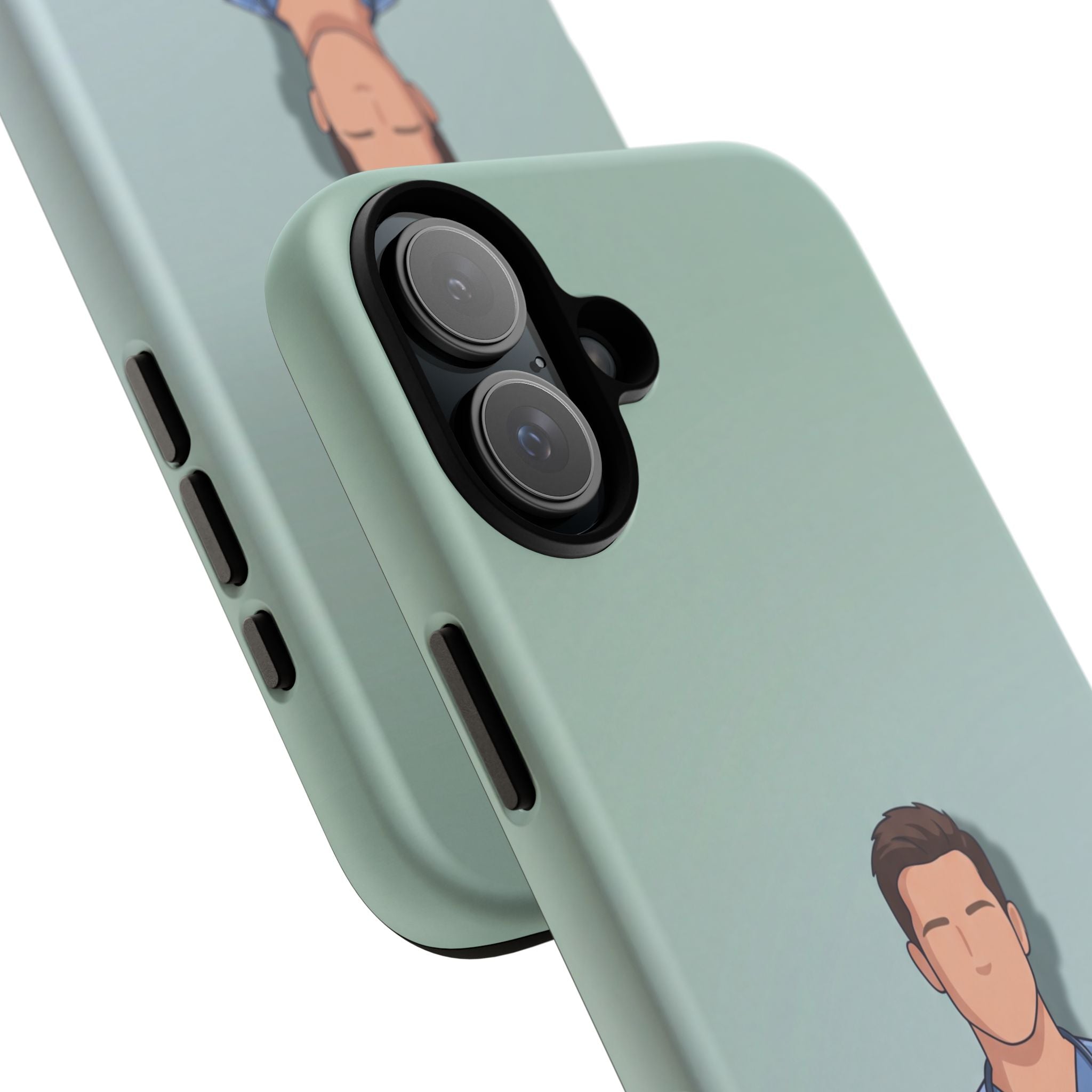 Male Nurse Phone Case | Confident Nurse in Blue Scrubs Illustration | iPhone & Samsung