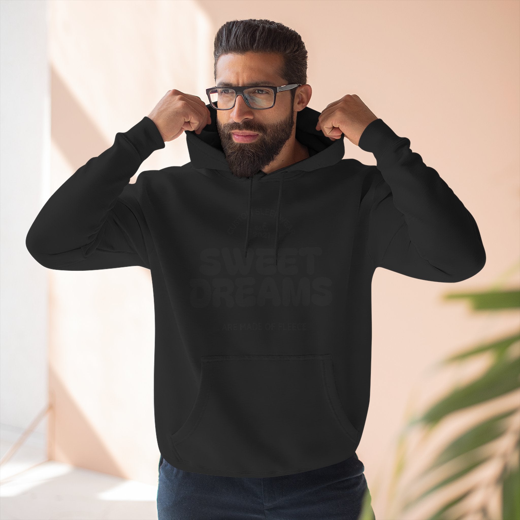 Sweet Dreams Hoodie — Cozy Fleece Pullover with Retro Script