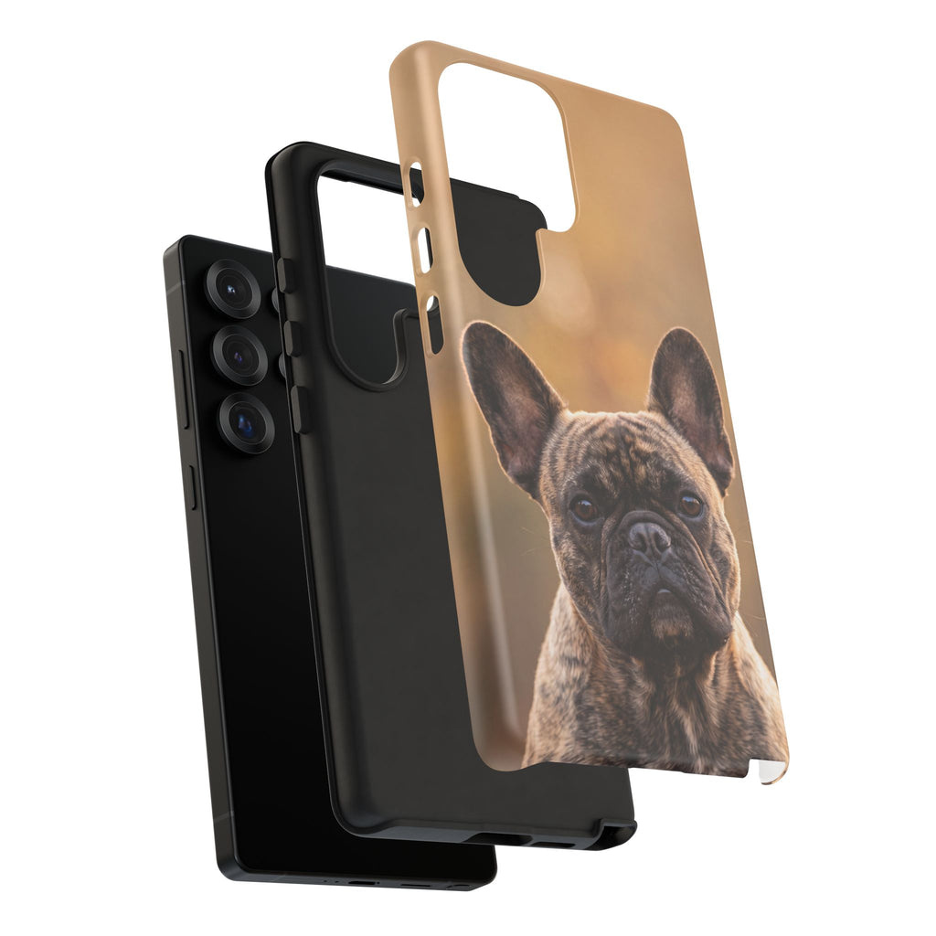 French Bulldog Portrait Phone Case | Realistic Brindle Frenchie Photo Case | iPhone & Samsung