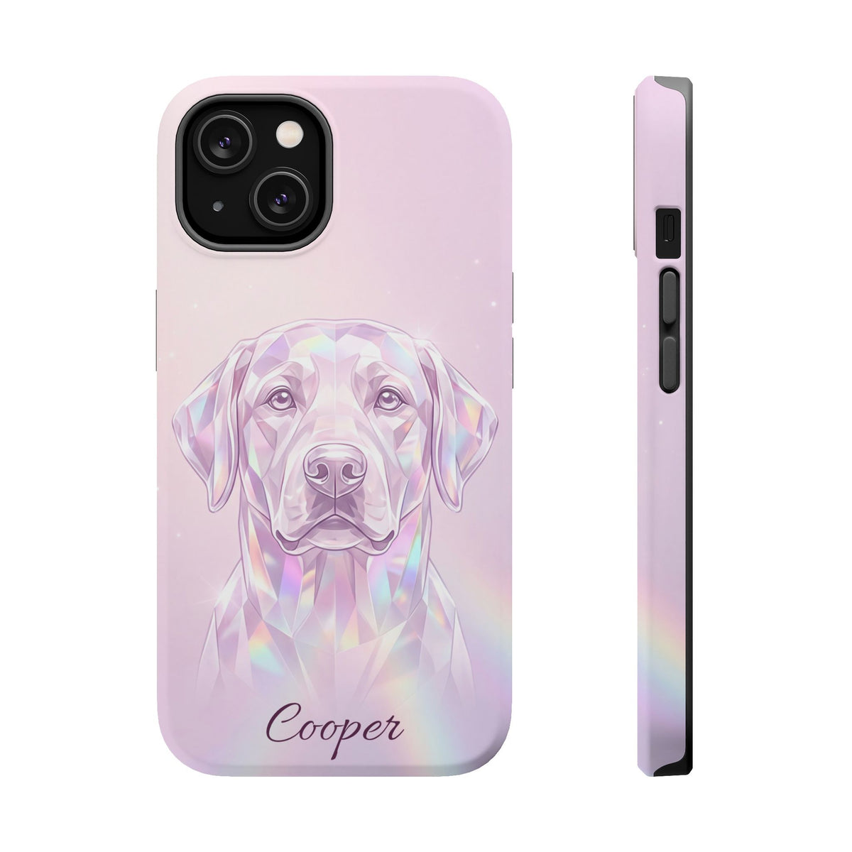 Personalized Crystal Prism Labrador Phone Case — Tough Magnetic Case with Wireless Charging