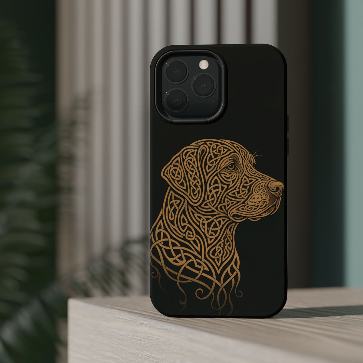 Celtic Knotwork Labrador Phone Case — Tough Magnetic Case with Wireless Charging
