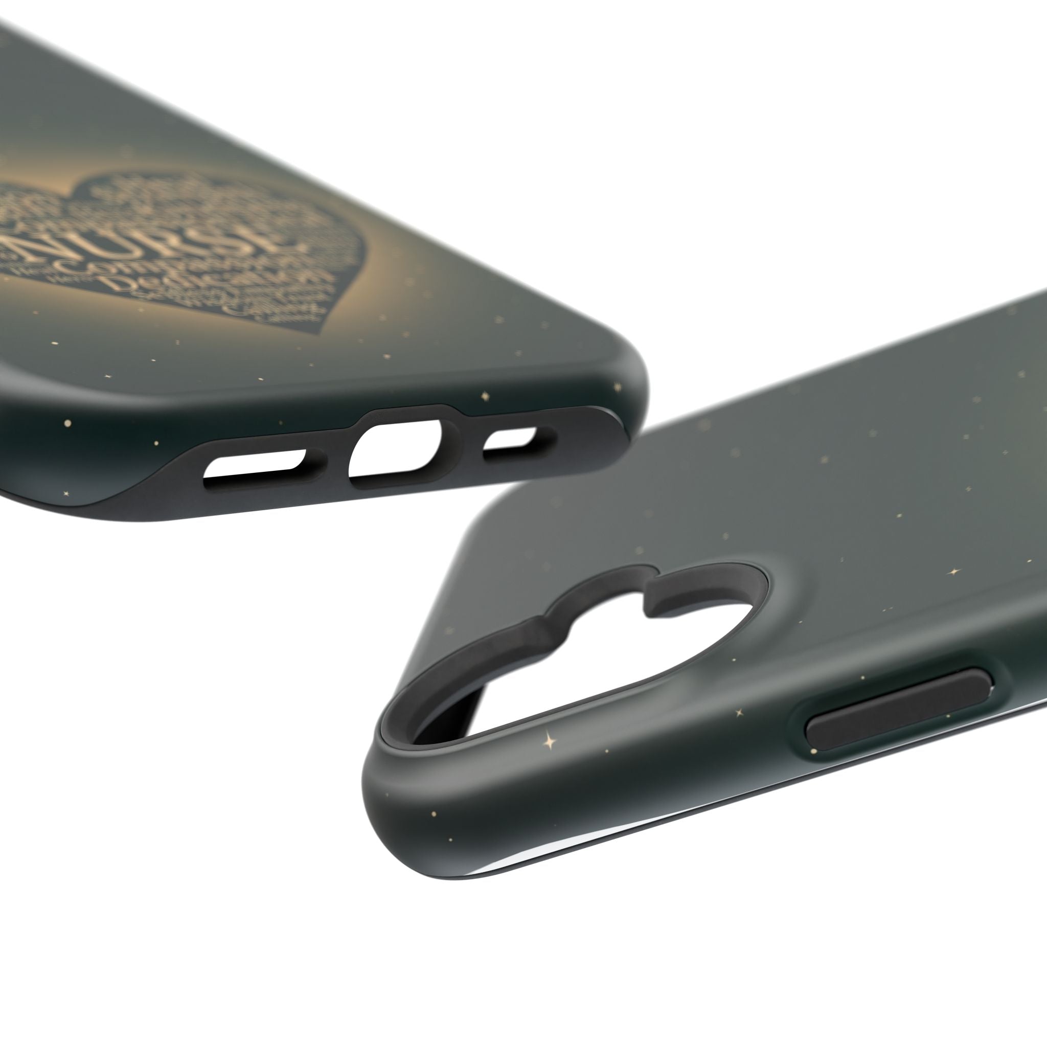 Nurse Heart Word and Art Phone Case — Impact-Resistant Wireless Charging Cover