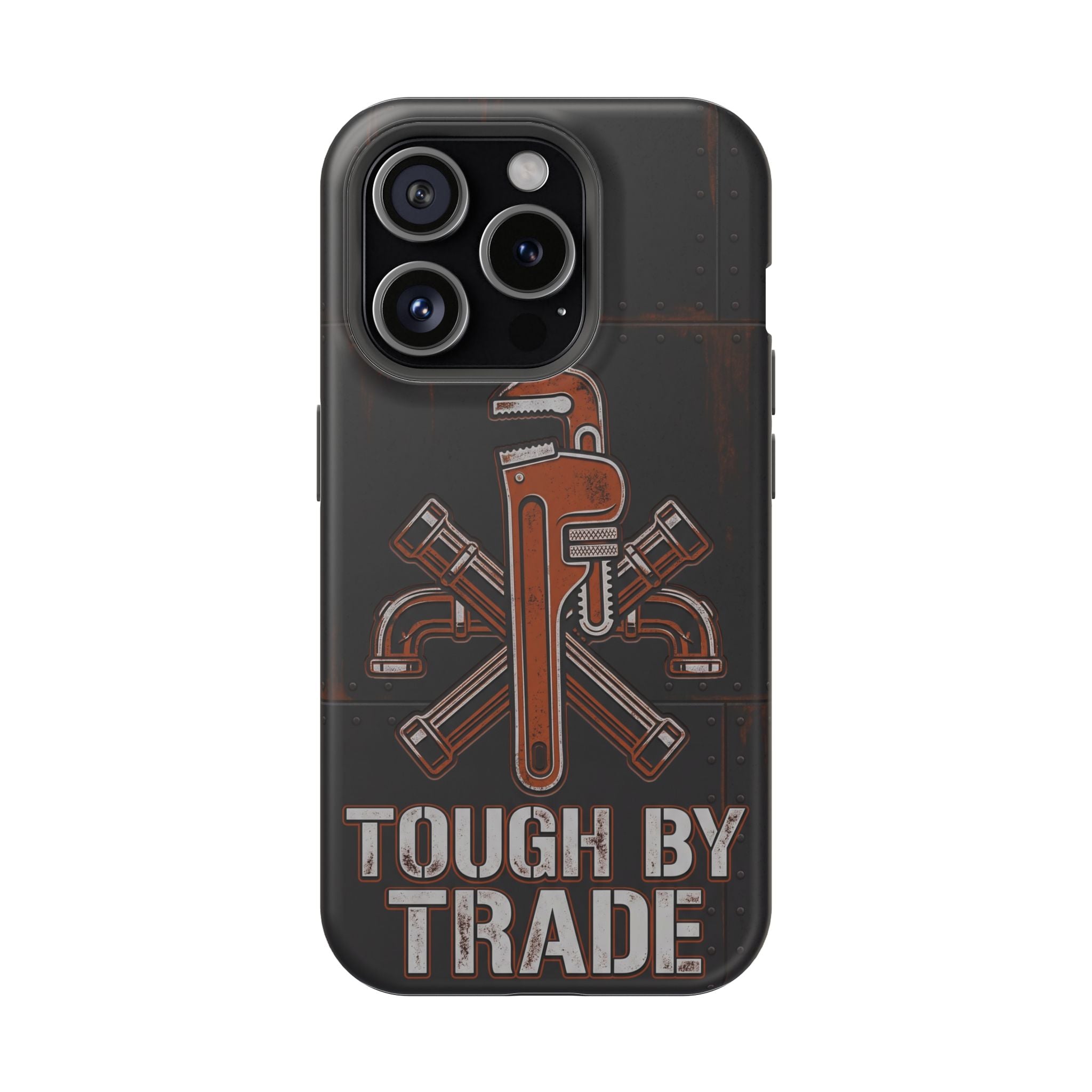 Tough By Trade Phone Case — Crossed Wrenches Wireless Charging Cover