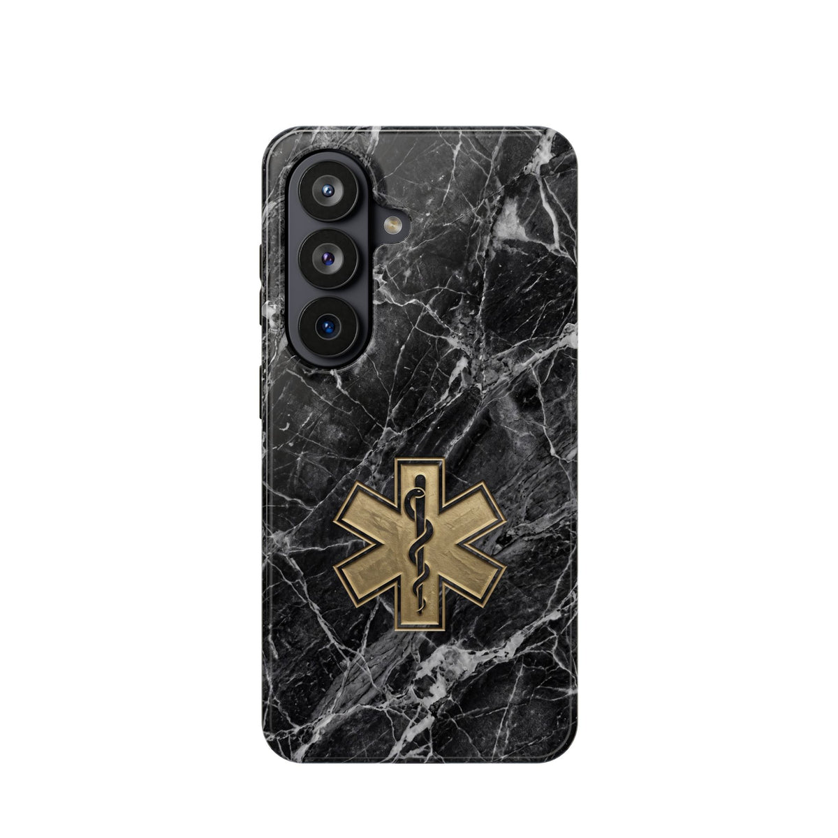 Paramedic/EMT Marble Phone Case — Magnetic Wireless Charging Cover