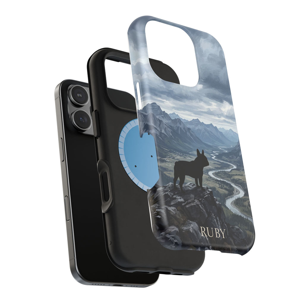 Personalized French Bulldog Mountain Valley Phone Case — Wireless Charging Cover