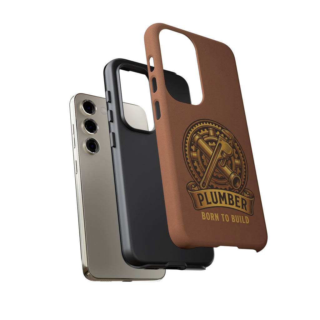 Plumber Born to Build Leather Phone Case - Samsung & iPhone Series