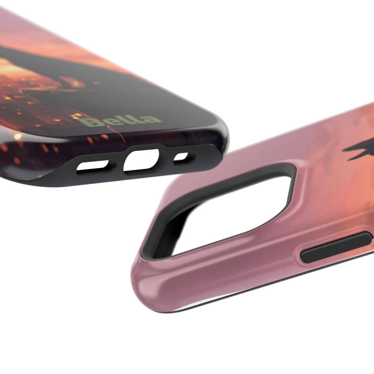 Personalized French Bulldog City Skyline Sunset Phone Case — Wireless Charging Cover