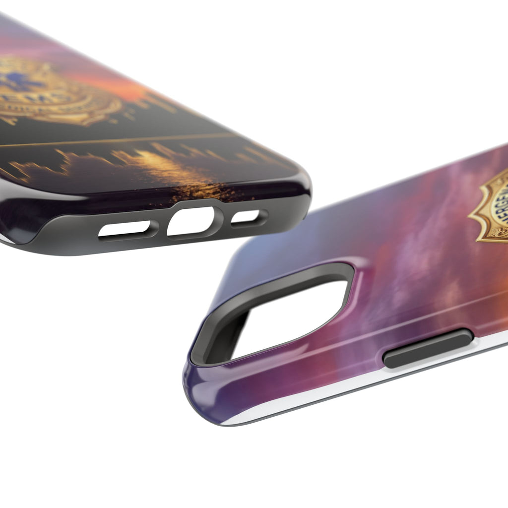 EMS Badge Sunset Skyline Phone Case — Magnetic Wireless Charging Cover