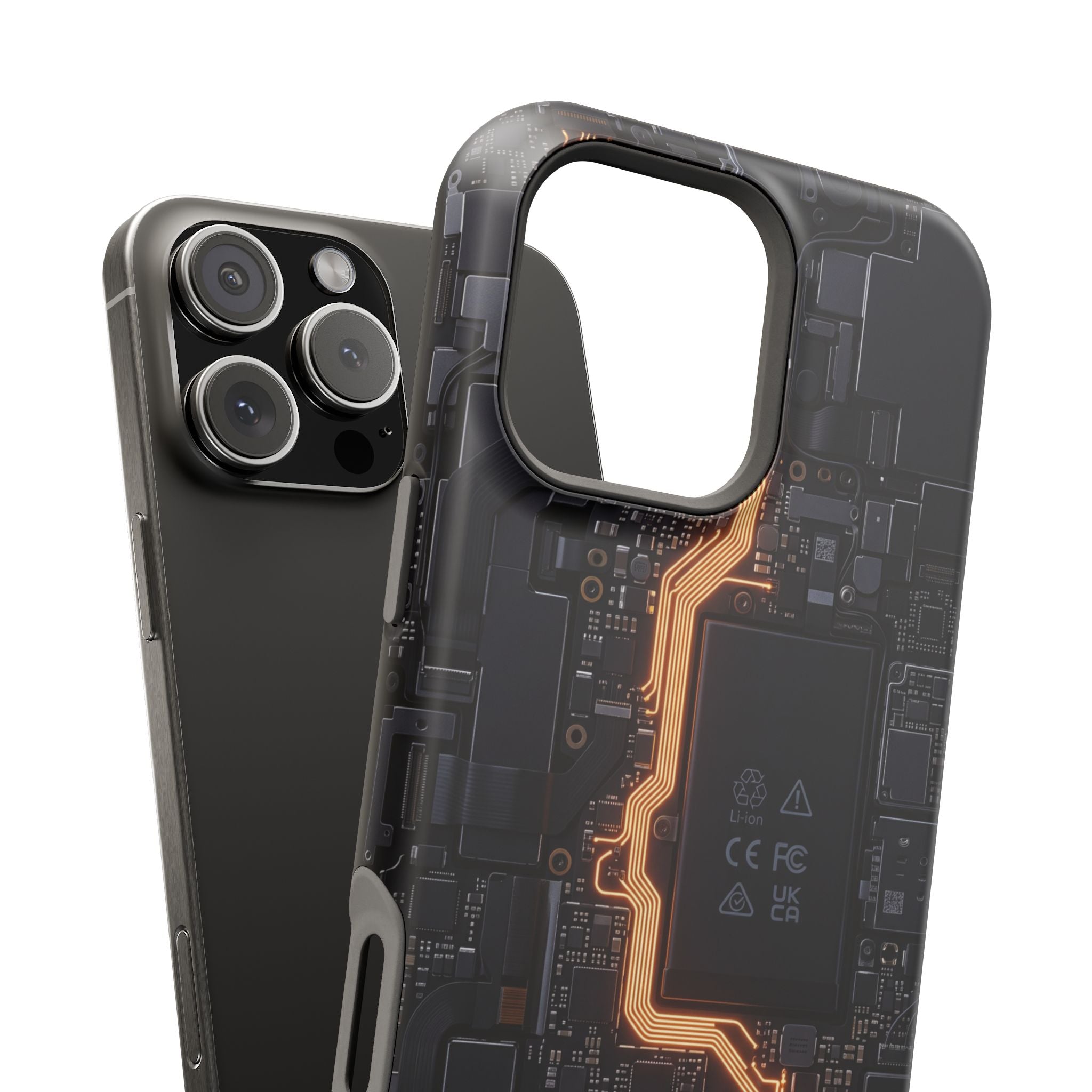 Electrician Circuit Bolt Phone Case — Impact-Resistant Wireless Charging Cover