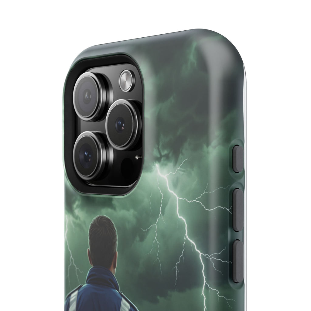 Paramedic Green Storm Phone Case — Magnetic Wireless Charging Cover