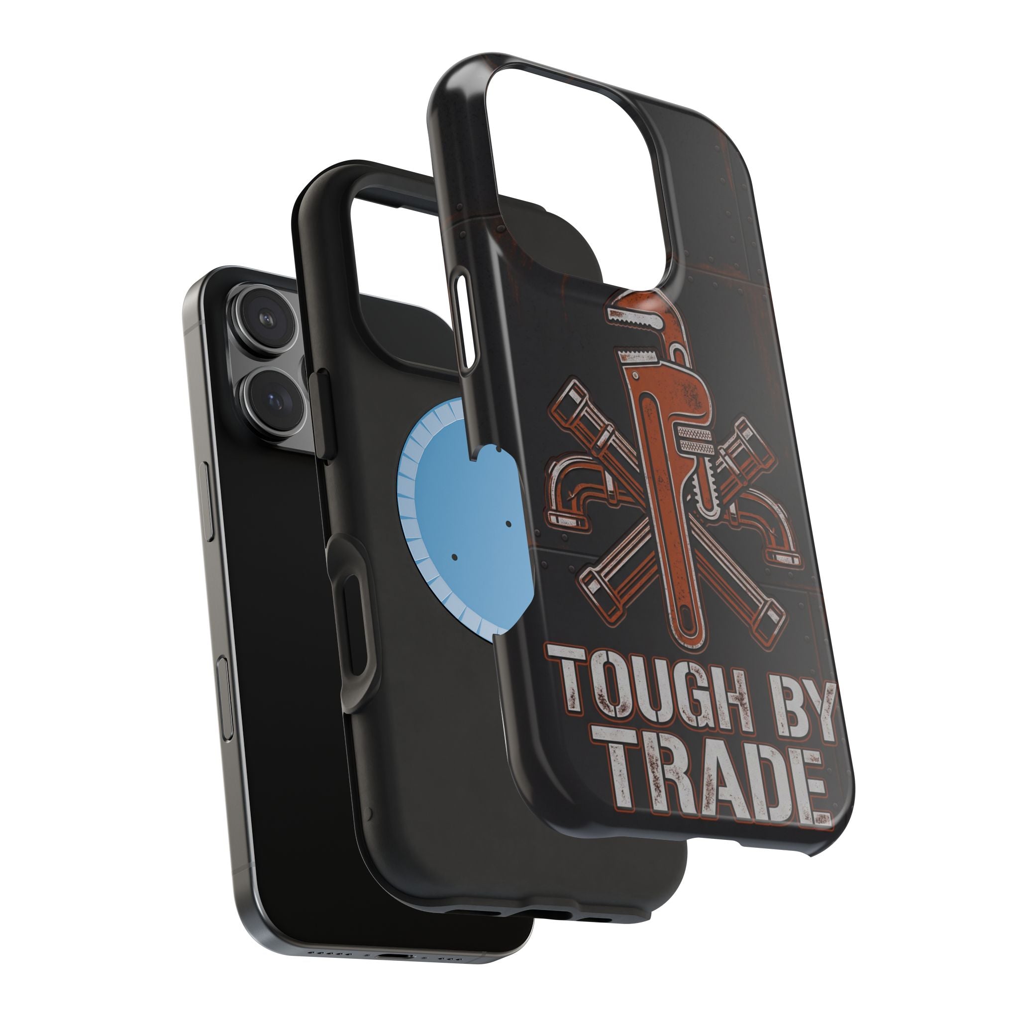 Tough By Trade Phone Case — Crossed Wrenches Wireless Charging Cover