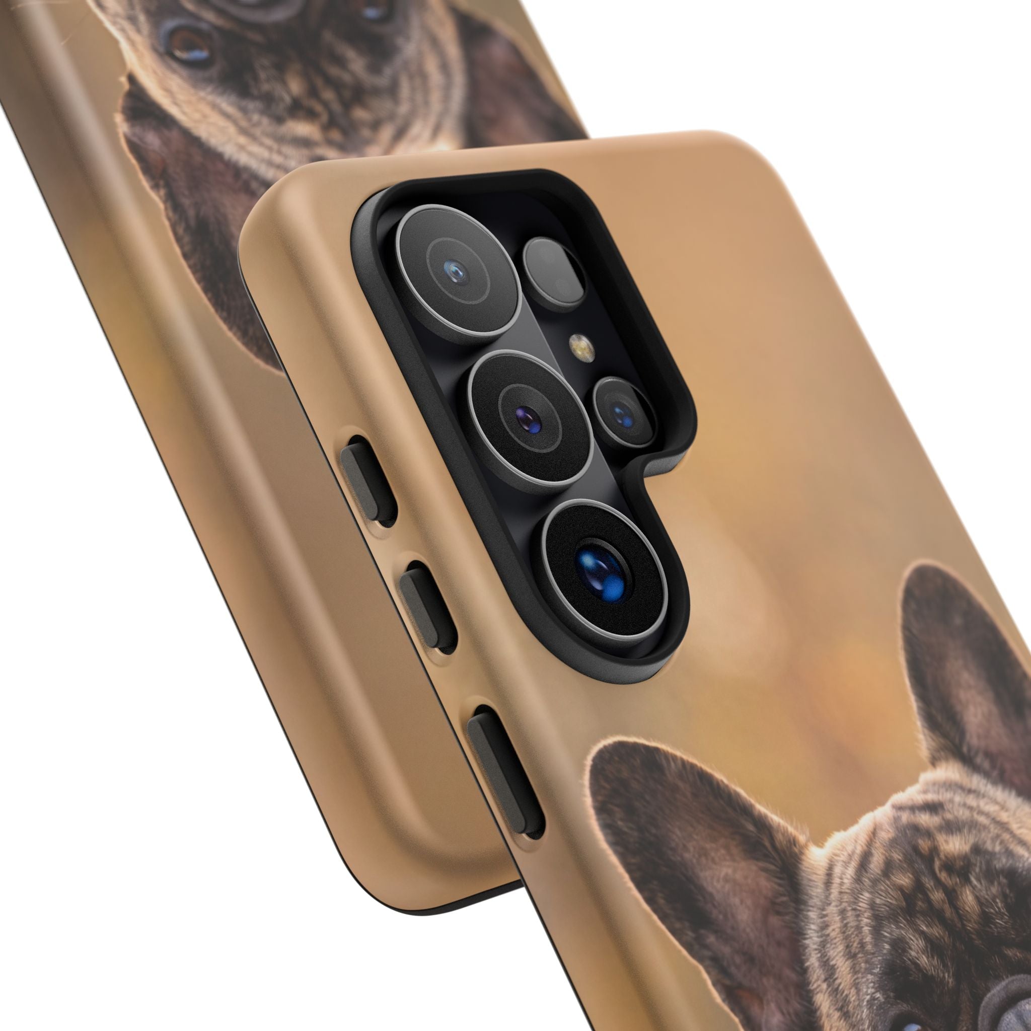 French Bulldog Portrait Phone Case | Realistic Brindle Frenchie Photo Case | iPhone & Samsung