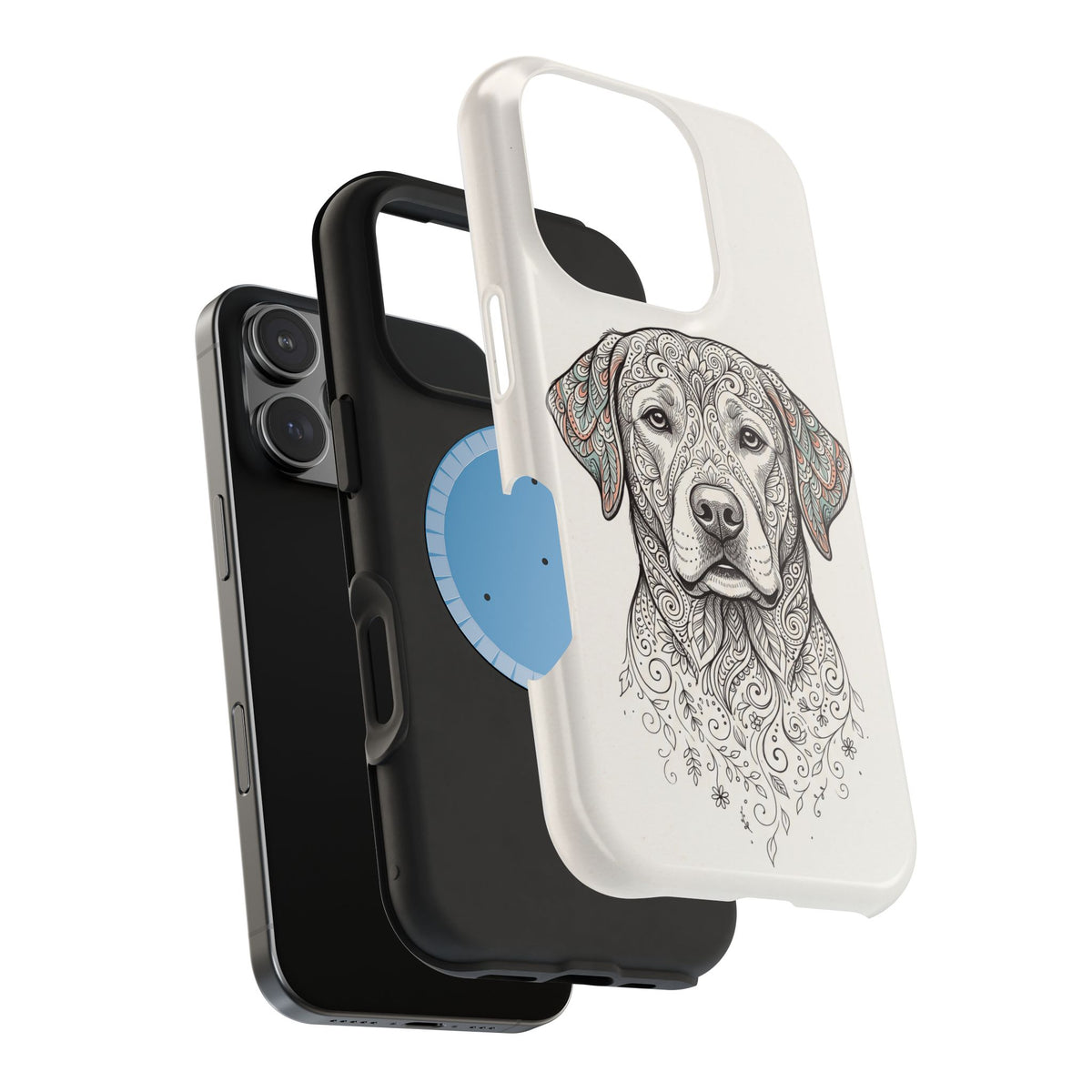 Mandala Labrador Phone Case — Tough Magnetic Case with Wireless Charging