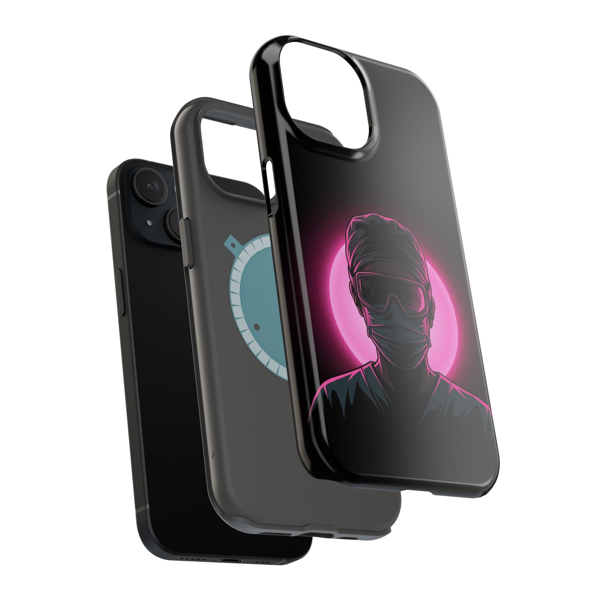 Nurse Portrait Phone Case — Navy Wireless Charging Cover