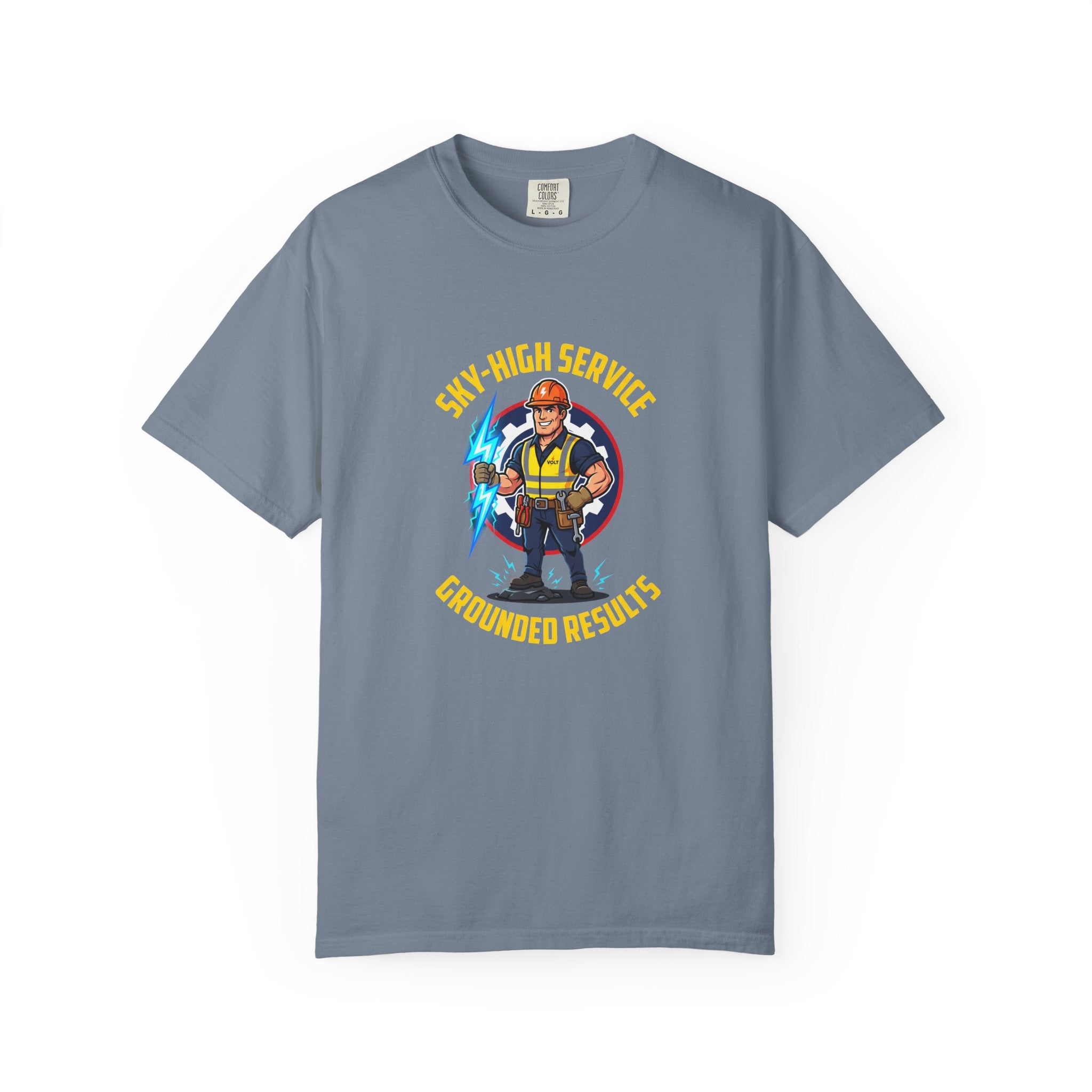 Sky-High Service Grounded Results Electrician T-Shirt