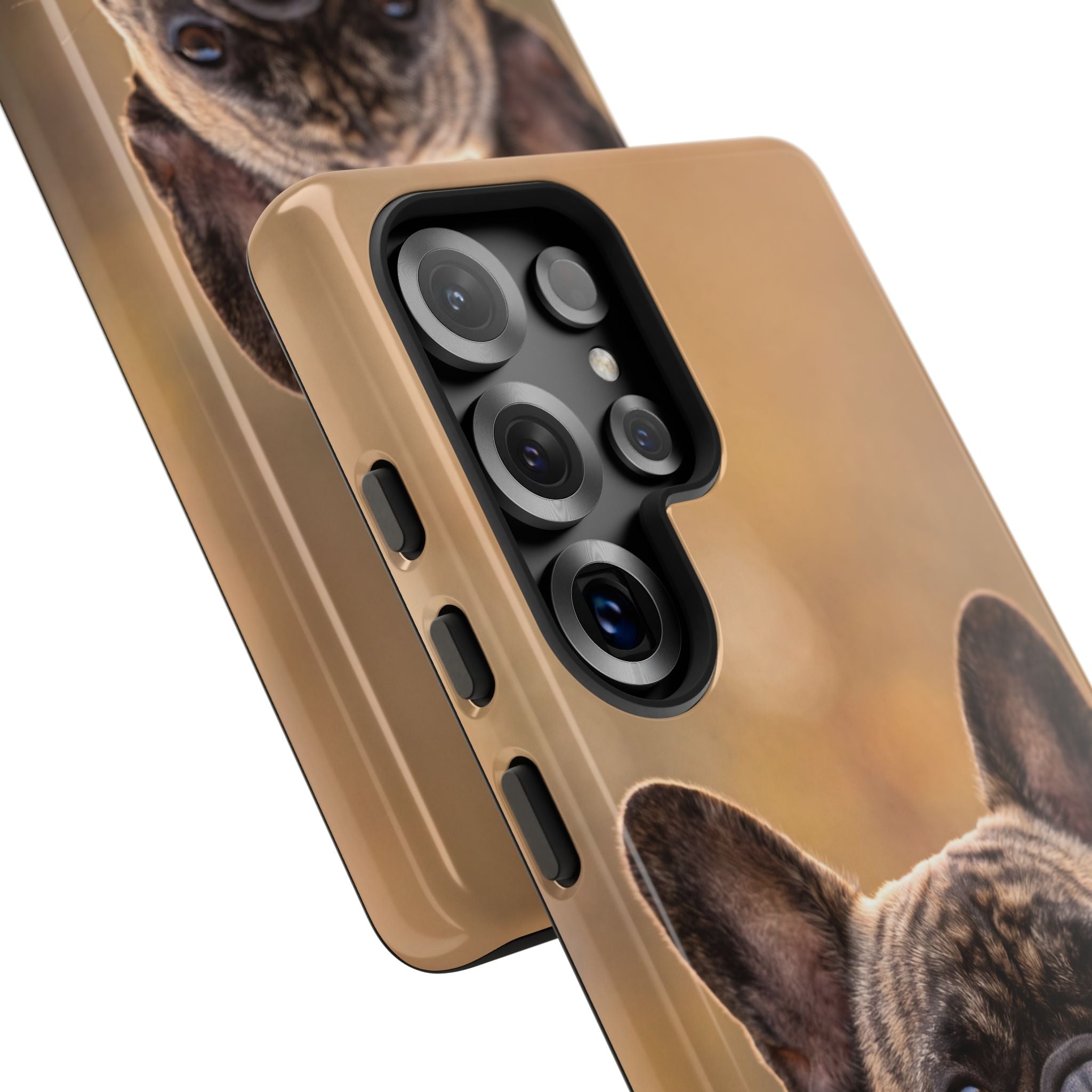 French Bulldog Portrait Phone Case | Realistic Brindle Frenchie Photo Case | iPhone & Samsung