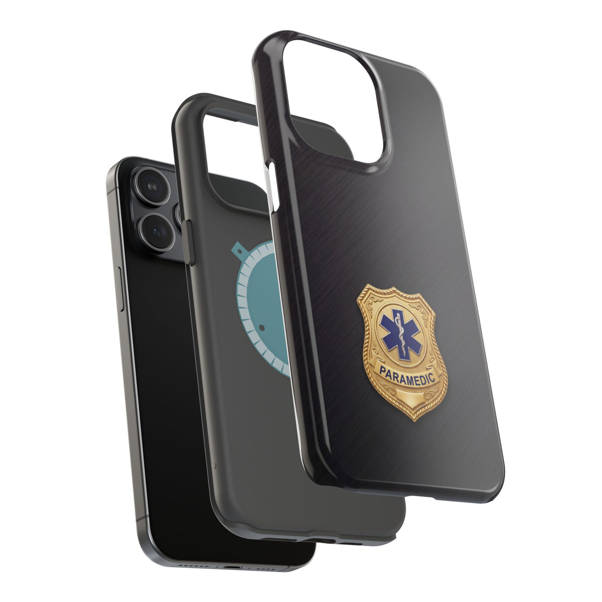 Gold Paramedic Badge Phone Case — Magnetic Wireless Charging Cover