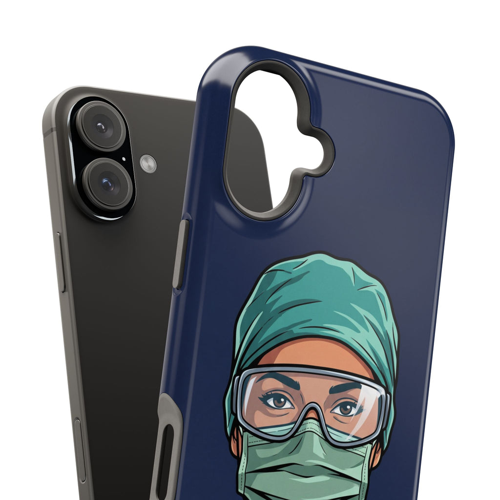 Bold Nurse Portrait Phone Case — Magnetic Wireless Charging Cover