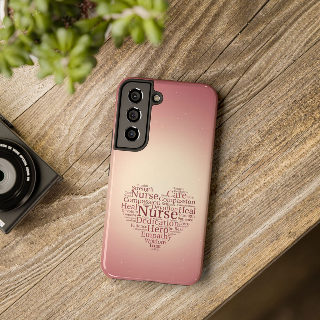 Nurse Heart Word Cloud Phone Case | iPhone & Samsung Galaxy series