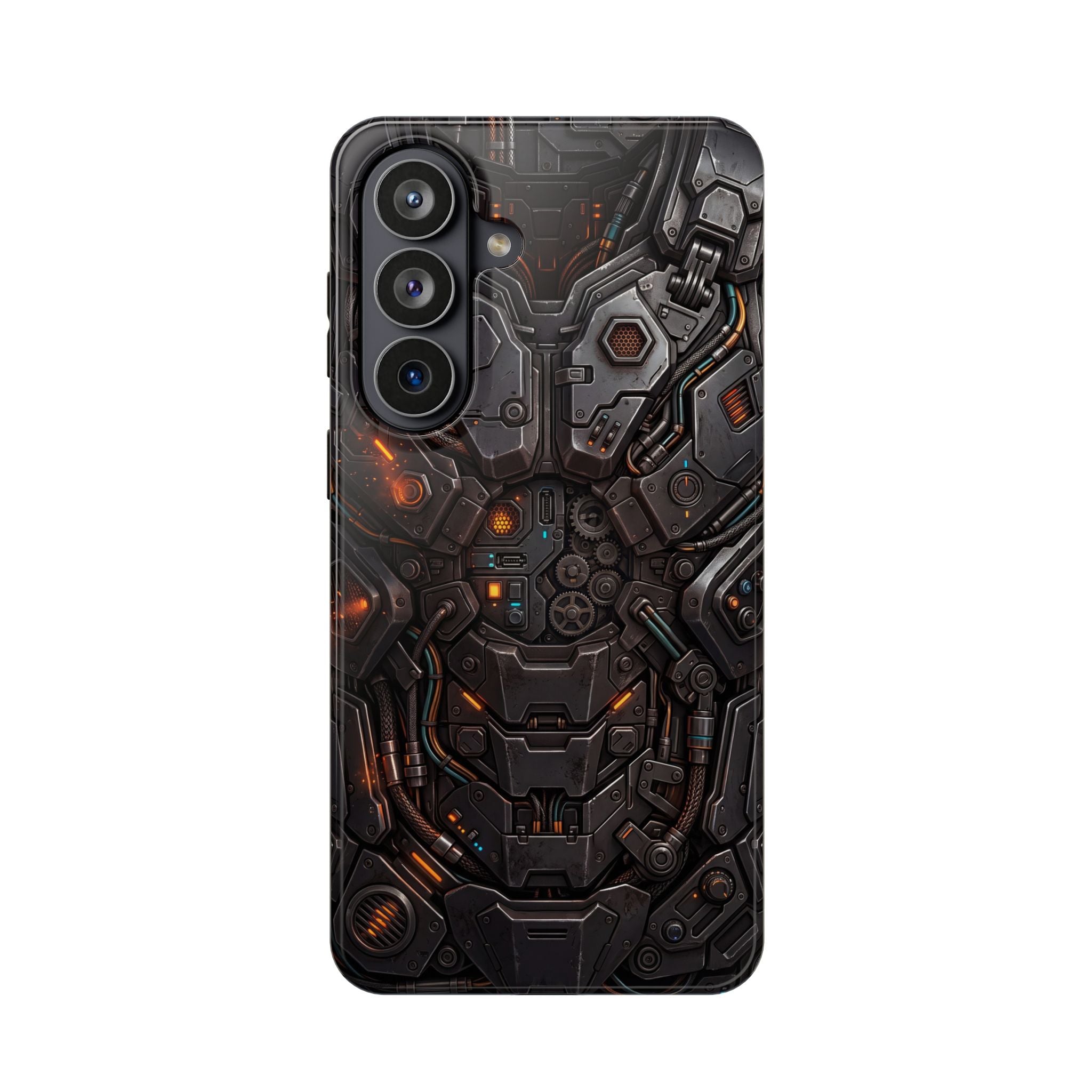 Mech Armor Phone Case — Industrial Circuit Wireless Charging Cover