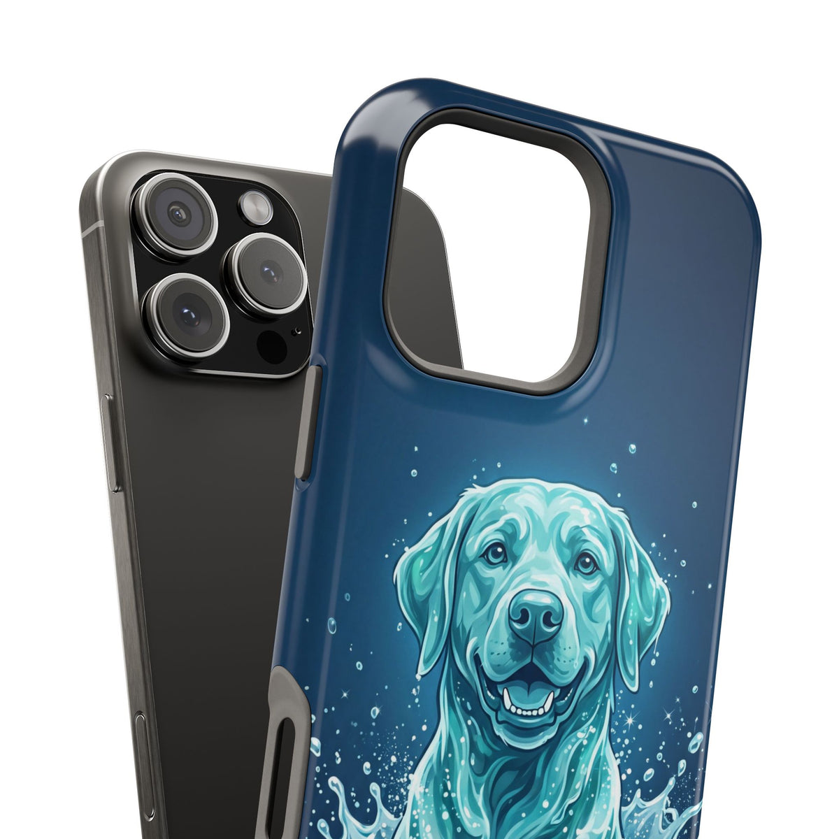 Water Splash Labrador Phone Case — Tough Magnetic Case with Wireless Charging