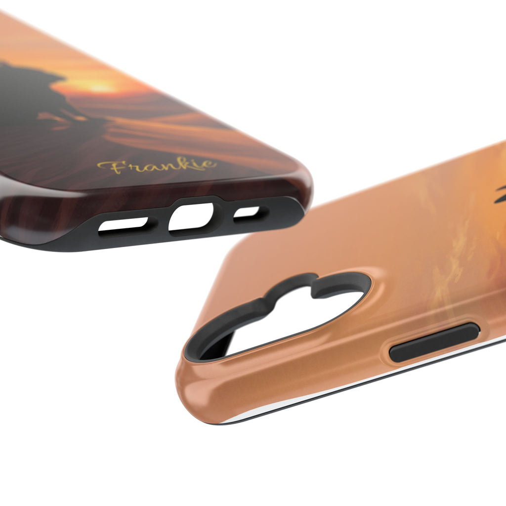 Personalized French Bulldog Desert Sunset Phone Case — Wireless Charging Cover
