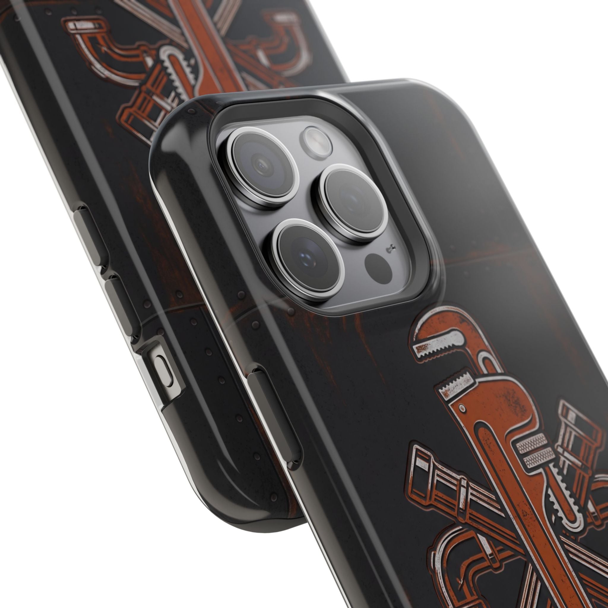 Tough By Trade Phone Case — Crossed Wrenches Wireless Charging Cover