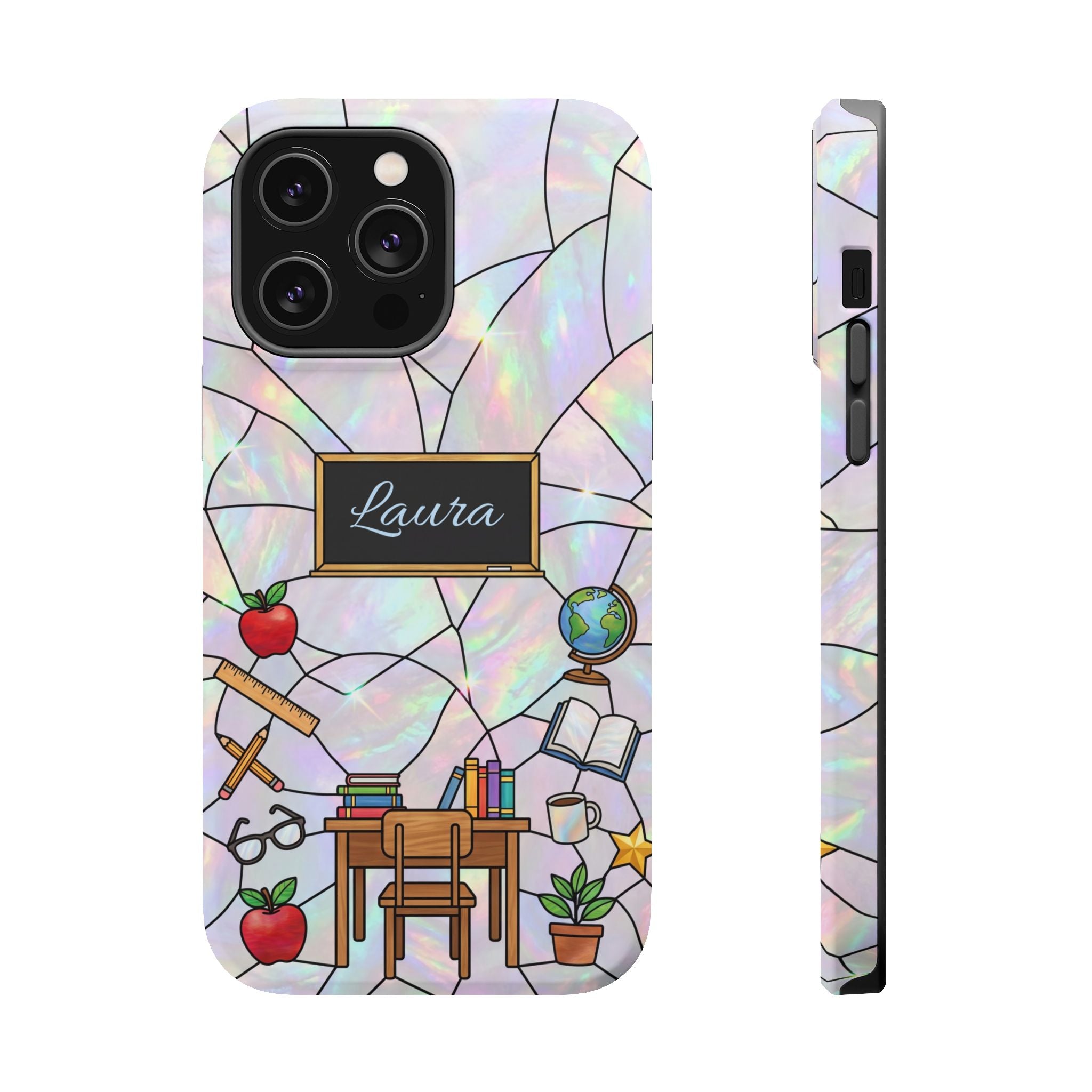 Personalized Teacher Phone Case — Impact-Resistant Wireless Charging Cover