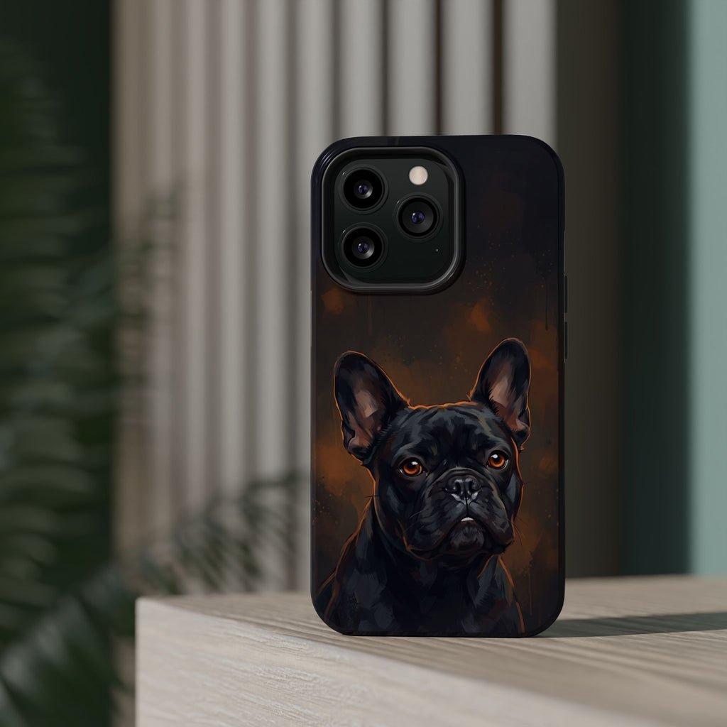 French Bulldog Portrait Phone Case — Impact-Resistant Wireless Charging Cover