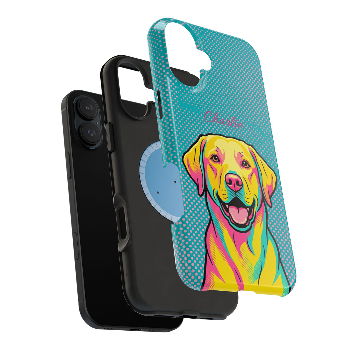 Personalized Pop Art Labrador Phone Case — Tough Magnetic Case with Wireless Charging