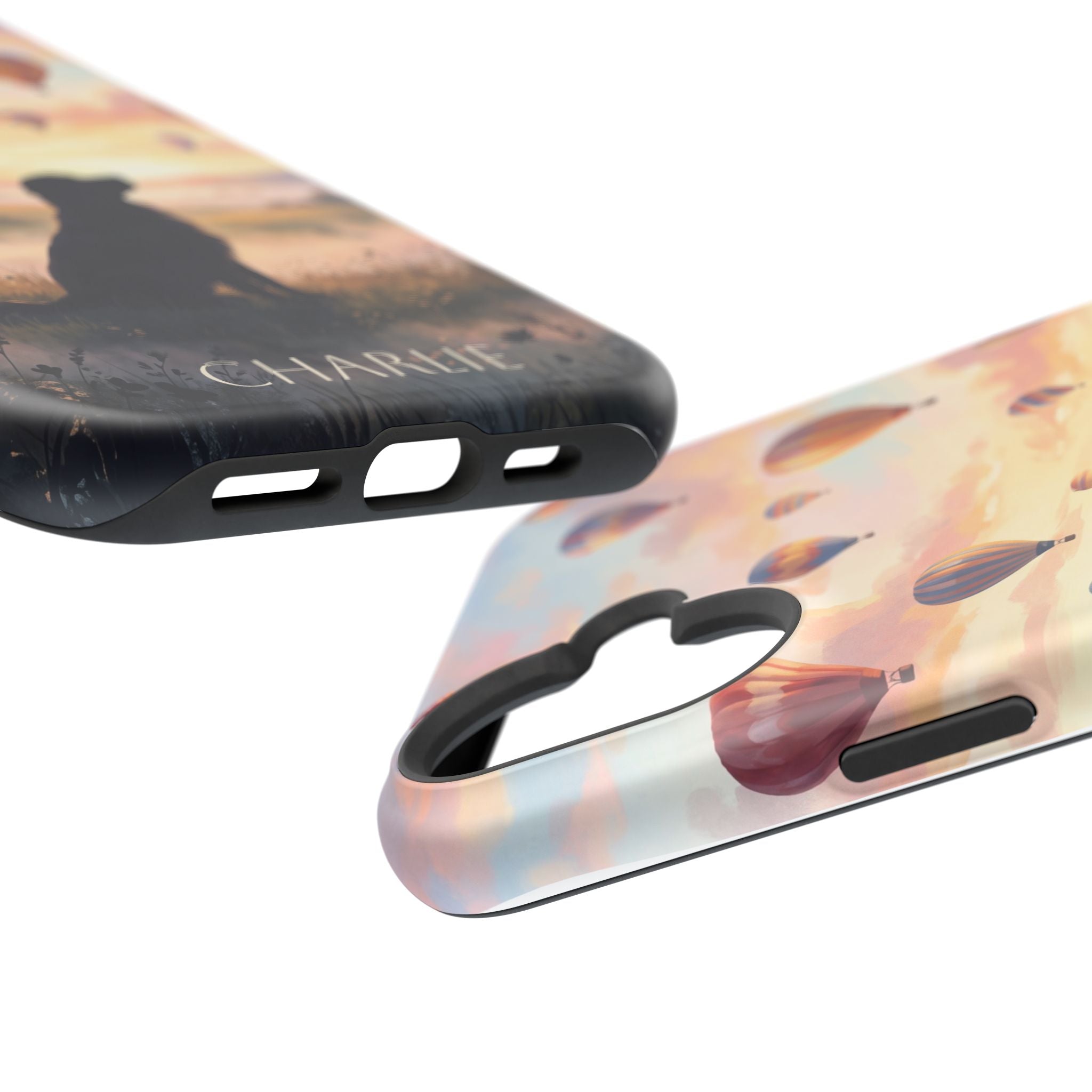 Personalized Golden Retriever Hot Air Balloon Phone Case — Wireless Charging Cover