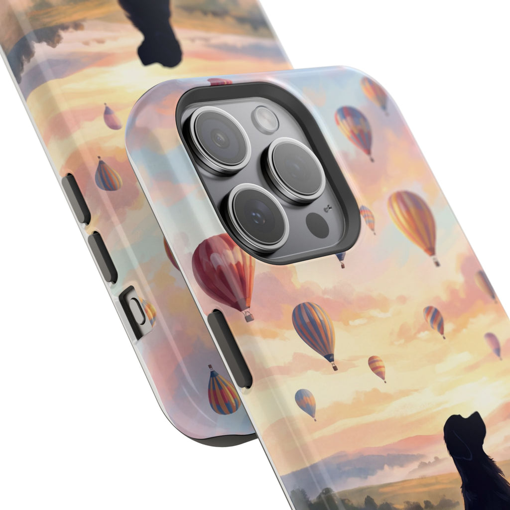 Personalized Golden Retriever Hot Air Balloon Phone Case — Wireless Charging Cover