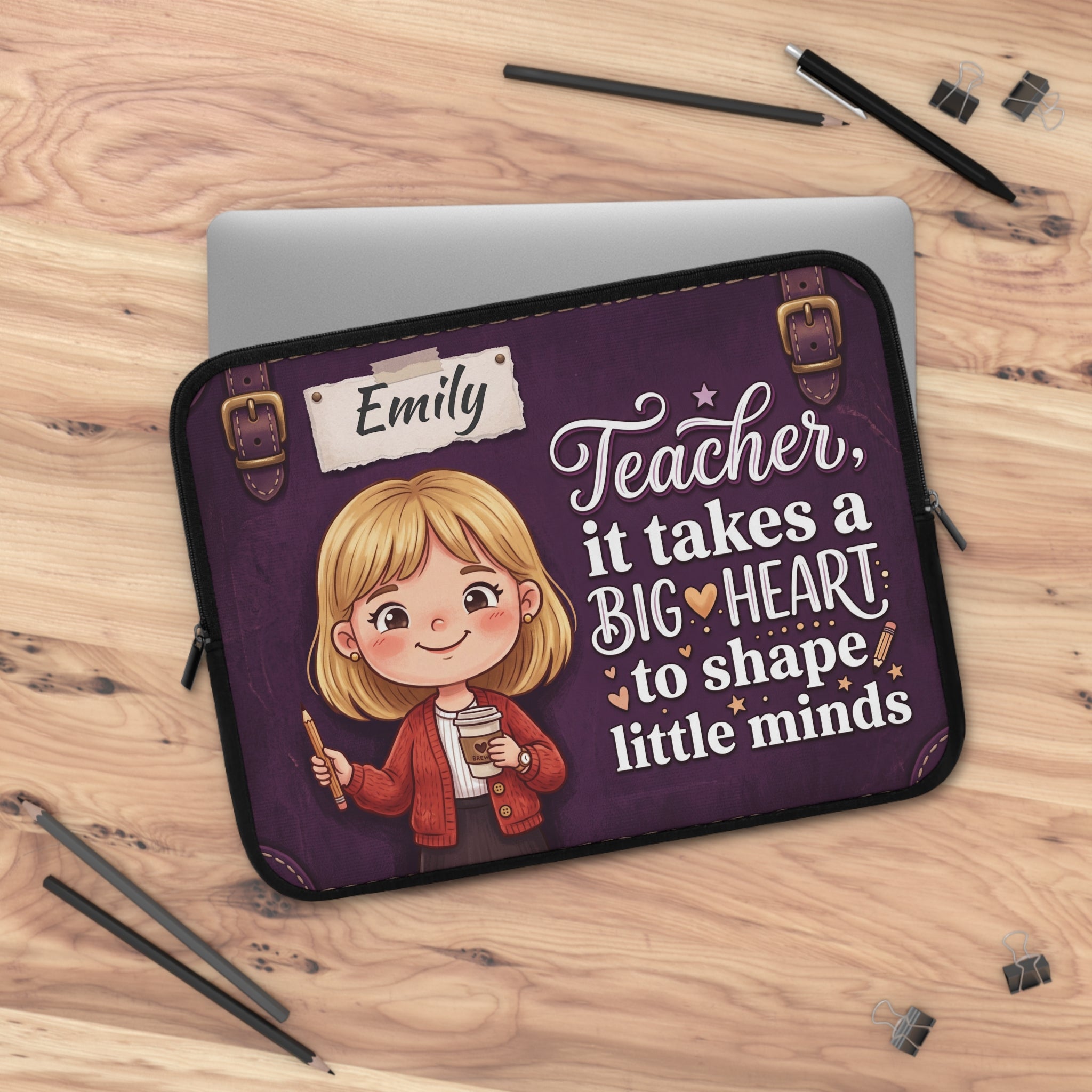 Personalized Teacher Laptop Sleeve | Custom Name Gift | Teacher Appreciation Gift