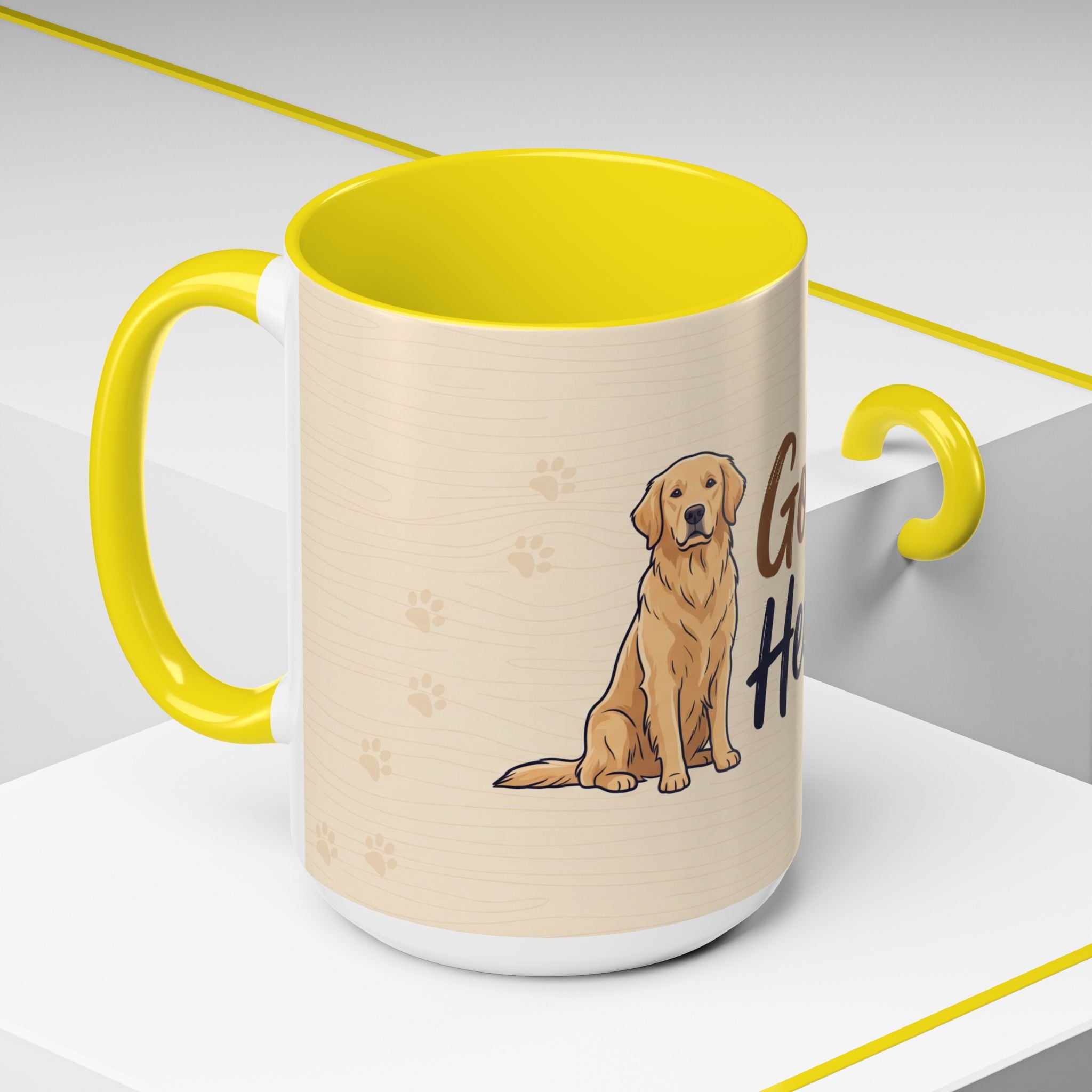Golden Hearted Mug | Golden Retriever Lover Gift | Cute Dog Coffee Mug
