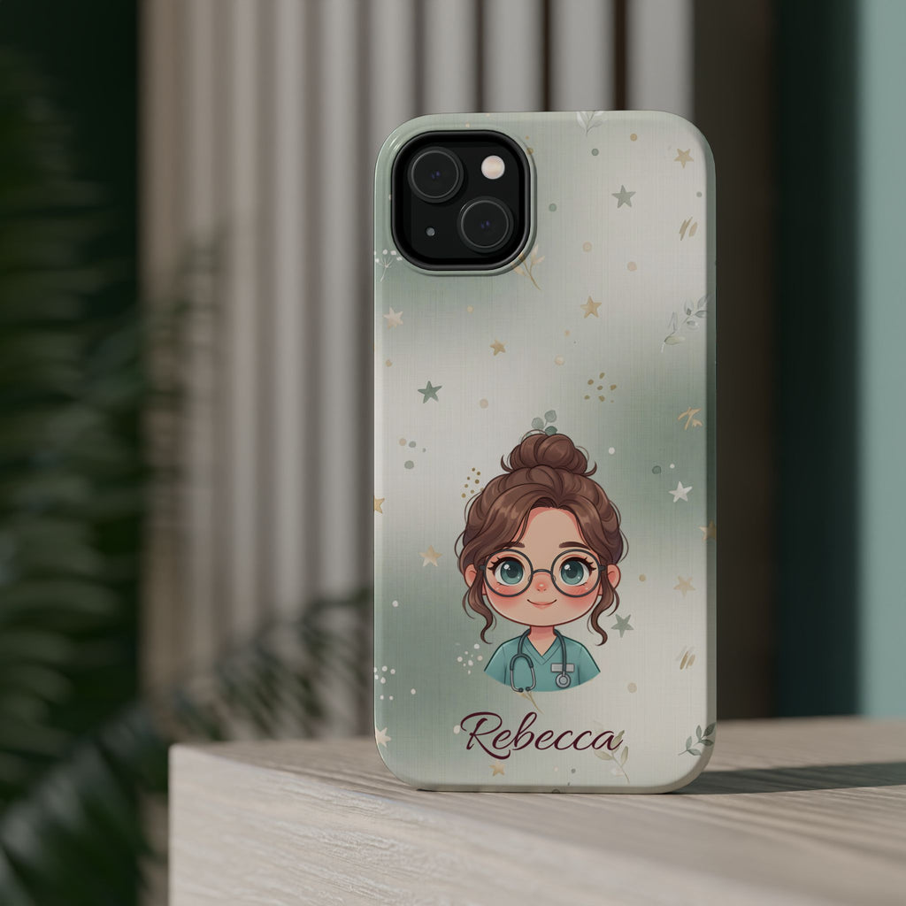 Personalized Starry Nurse Phone Case — Wireless Charging Cover