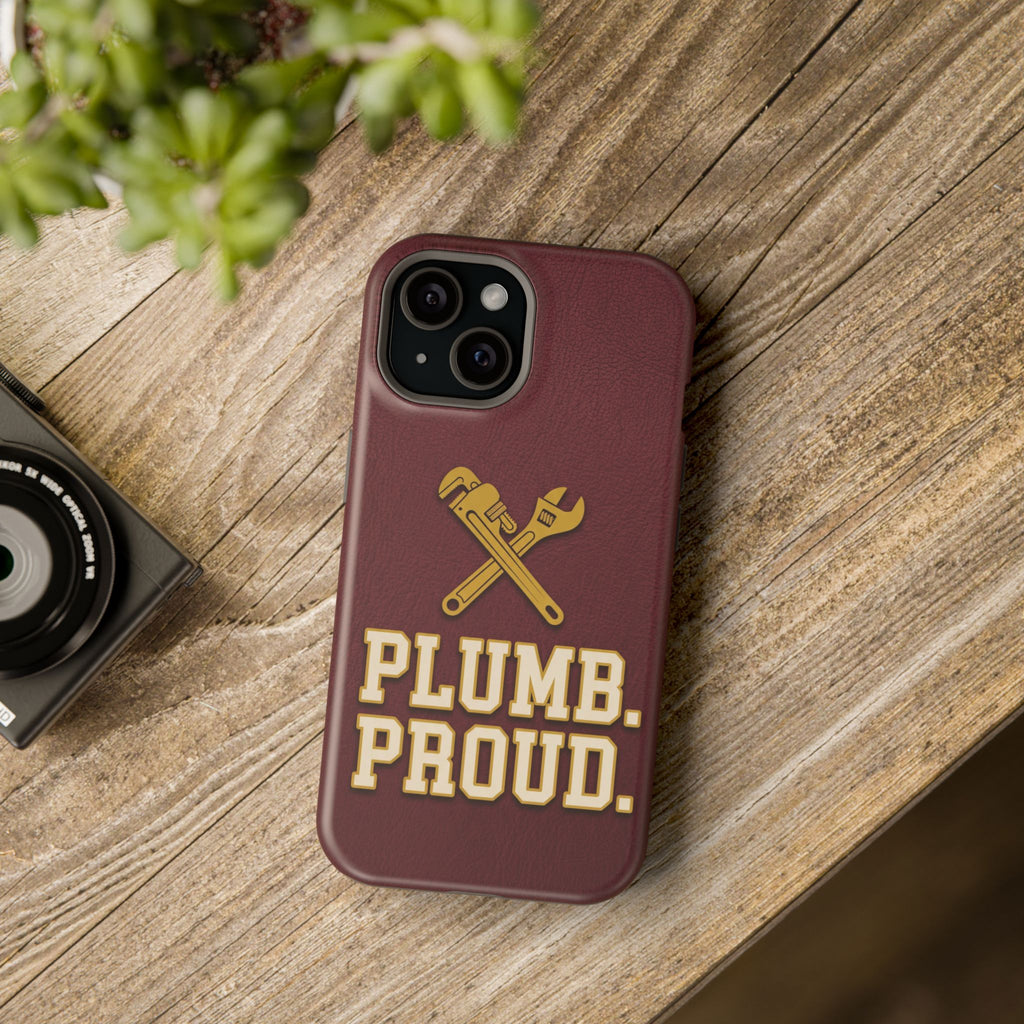 Plumb. Proud. Phone Case — Crossed Wrenches Wireless Charging Cover
