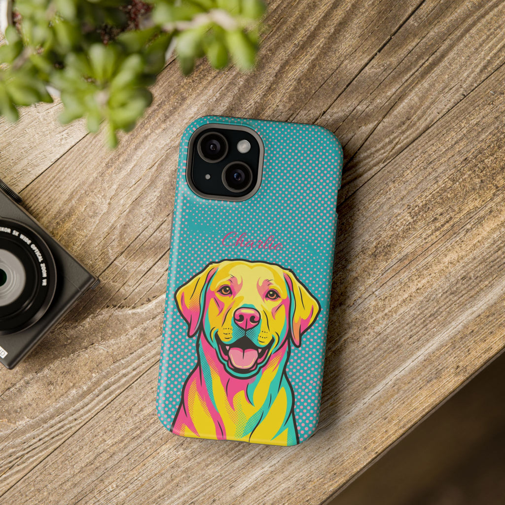 Personalized Pop Art Labrador Phone Case — Tough Magnetic Case with Wireless Charging