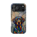 Stained Glass Labrador Phone Case — Tough Magnetic Case with Wireless Charging