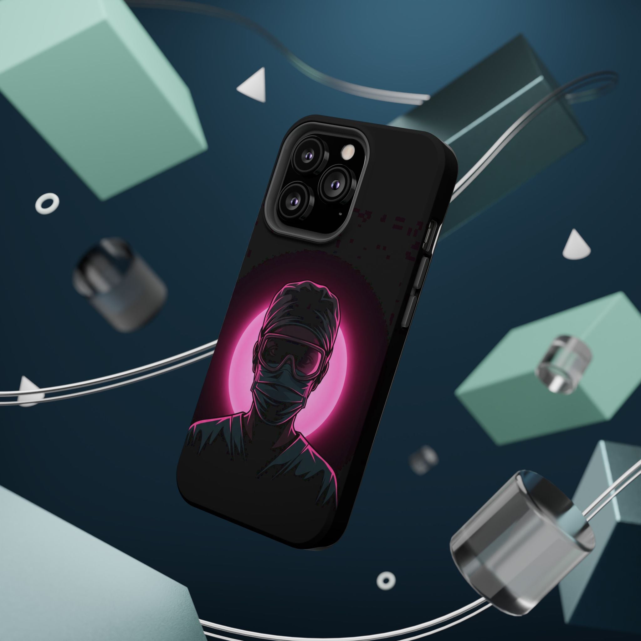 Nurse Portrait Phone Case — Navy Wireless Charging Cover