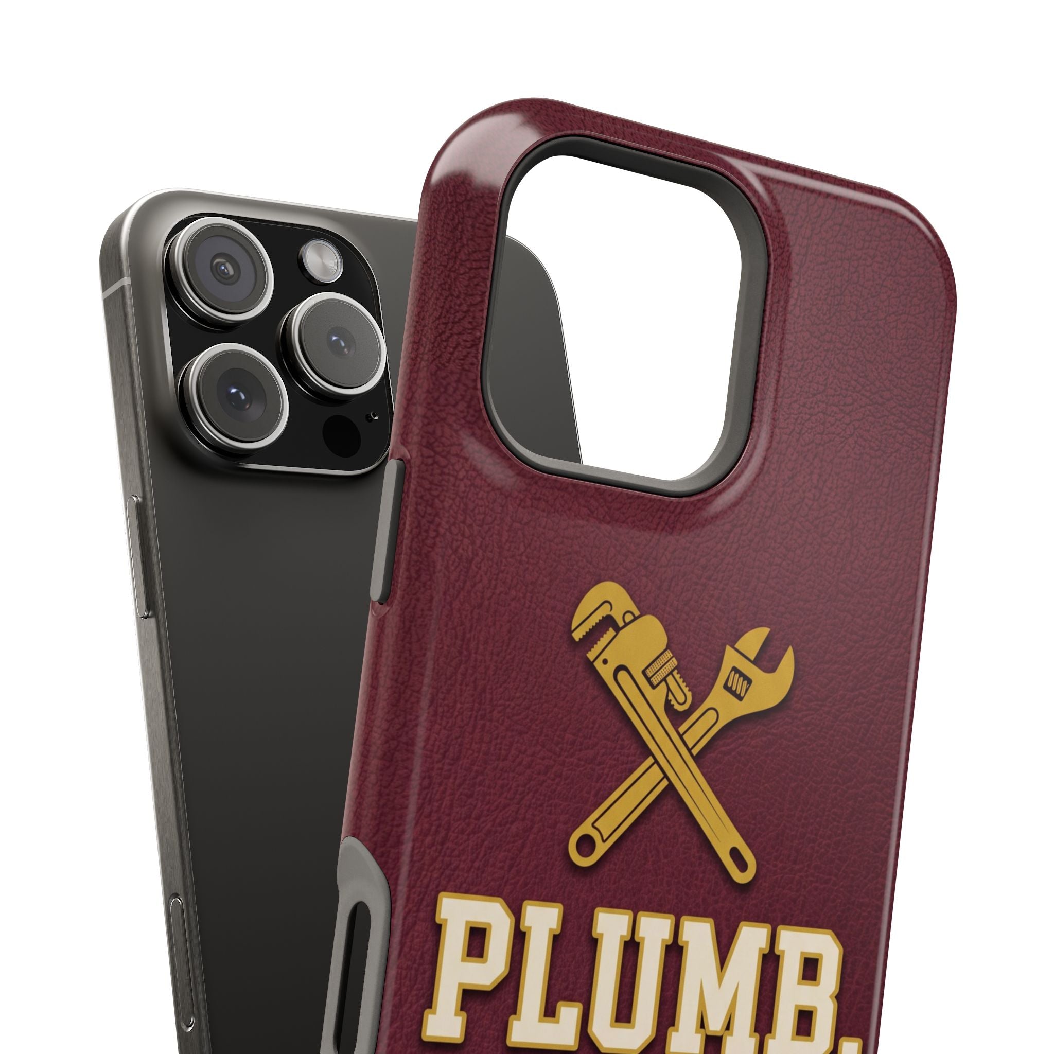 Plumb. Proud. Phone Case — Crossed Wrenches Wireless Charging Cover